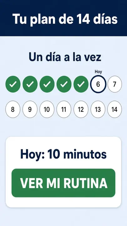 Pantalla: Tu plan de 14 días